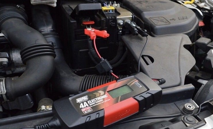 trickle chargers and jump leads to charge your flat battery